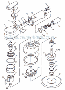Page A Diagram and Parts List for CP763 T024720 Chicago Pneumatic Sander